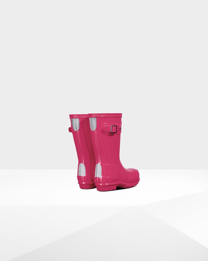 Hunter Original Little Kids (2-6 Years) Gloss Rain Boots Bright Pink