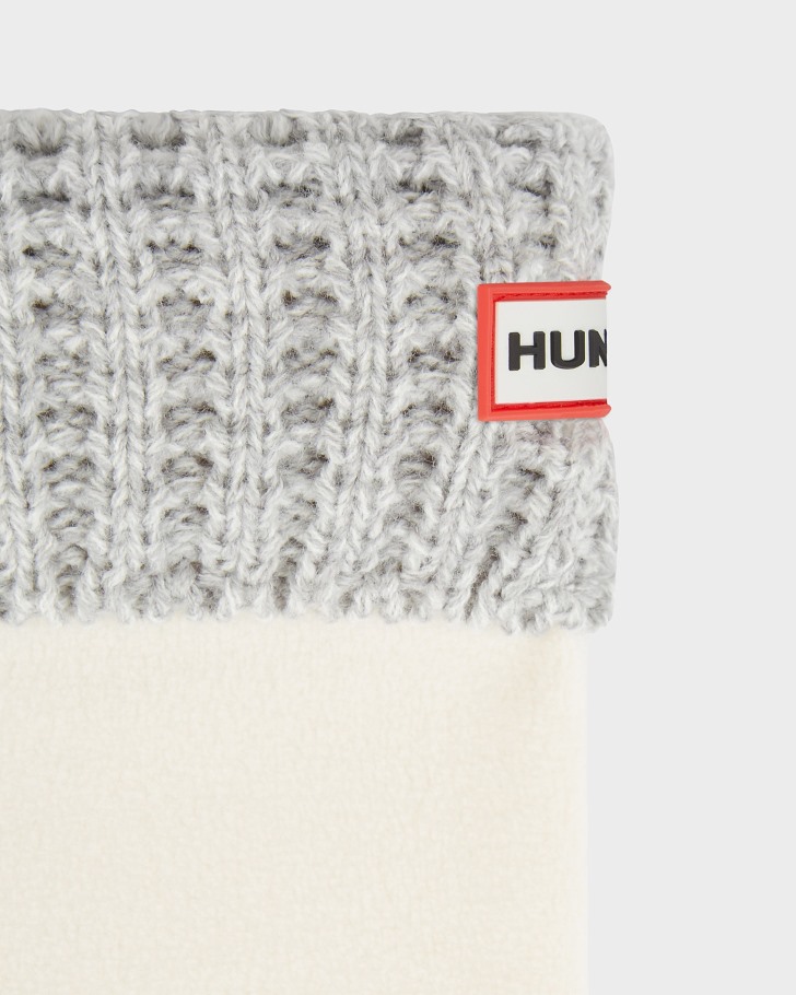 Hunter Waffle Cuff Tall Boot Socks Hunter White-Pale Grey