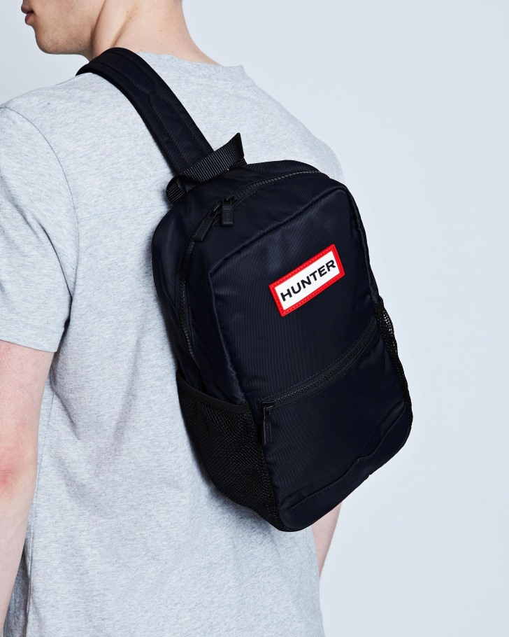 Hunter Nylon One Shoulder Bag Black