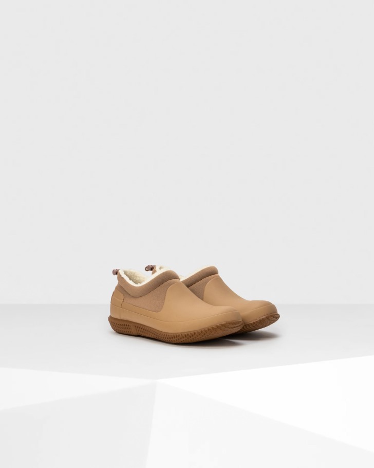 Hunter Women's Insulated Vegan Shearling Shoe Tawny Brown