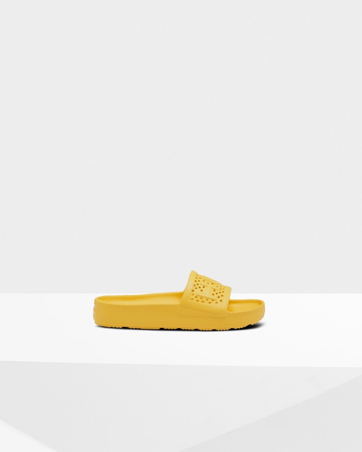 Hunter Women's Lightweight Moulded Sliders Sunflower Yellow