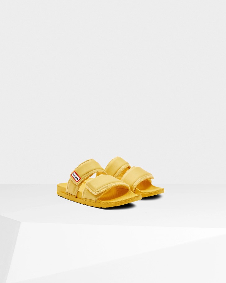 Hunter Women's Double Strap Slides Sunflower Yellow