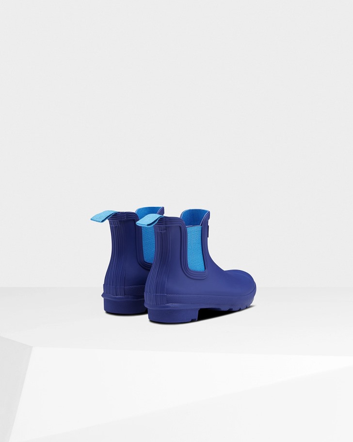 Hunter Women's Original Chelsea Boots Bitter Indigo-Polar Blue
