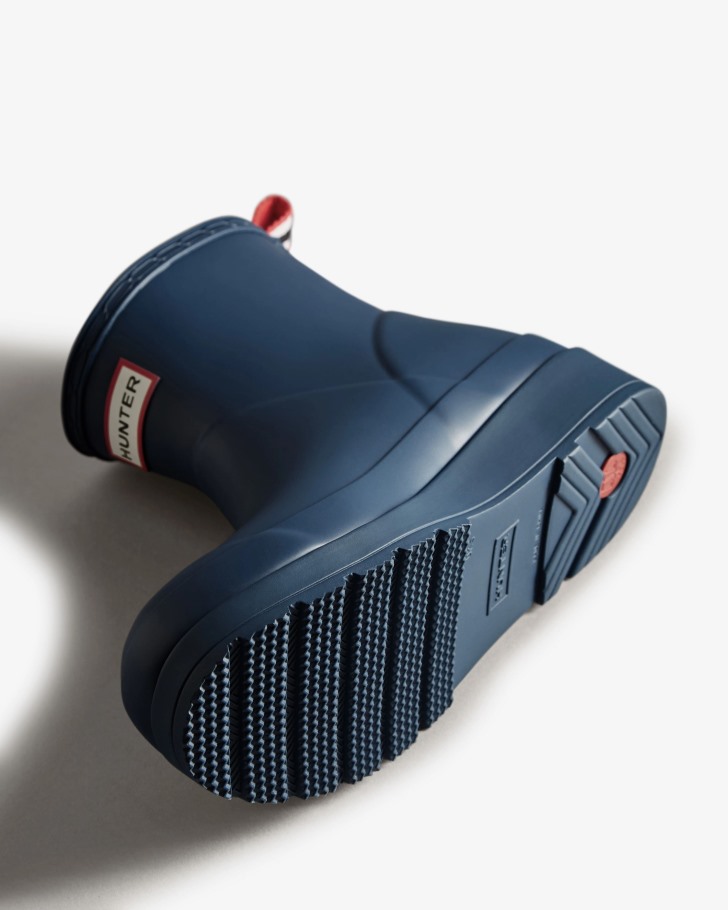 Hunter Women's Play Short Rain Boots Kerhuelen Navy