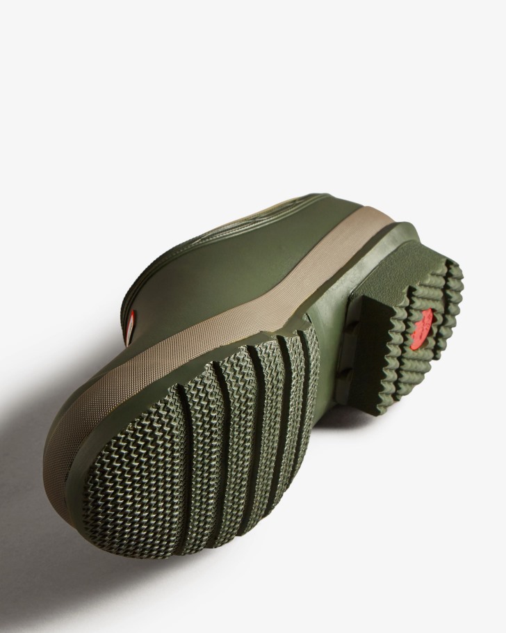 Hunter Men's Gardener Clogs Dark Olive-Clay