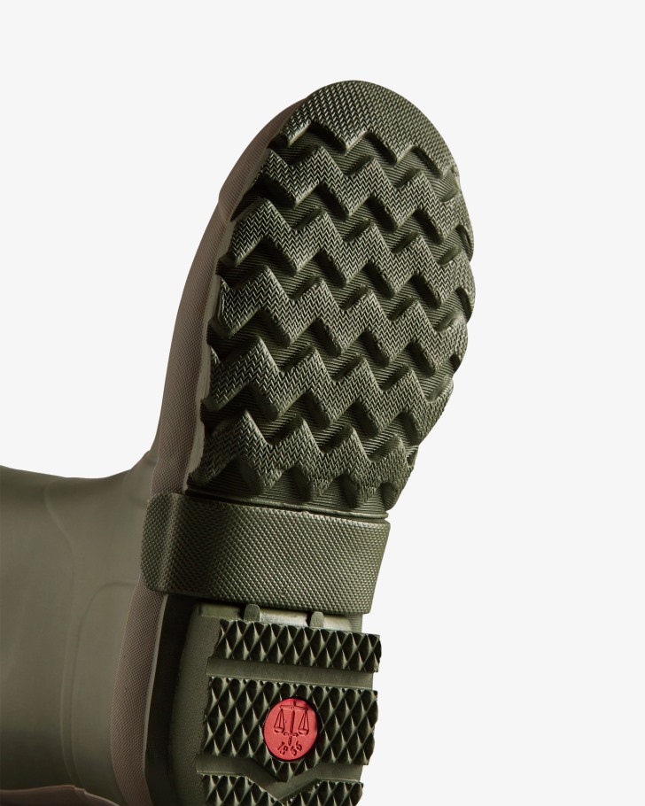 Hunter Men's Gardener Rain Boots Dark Olive-Clay