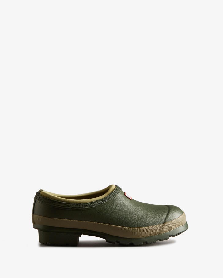 Hunter Women's Gardener Clogs Dark Olive-Clay