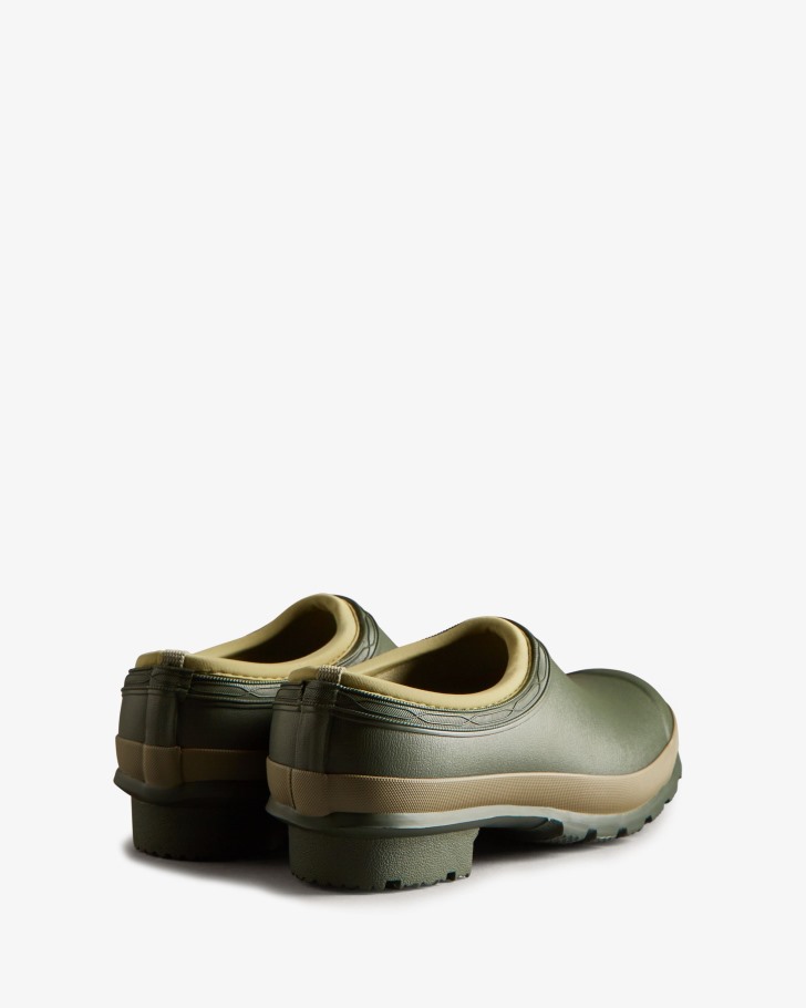 Hunter Women's Gardener Clogs Dark Olive-Clay