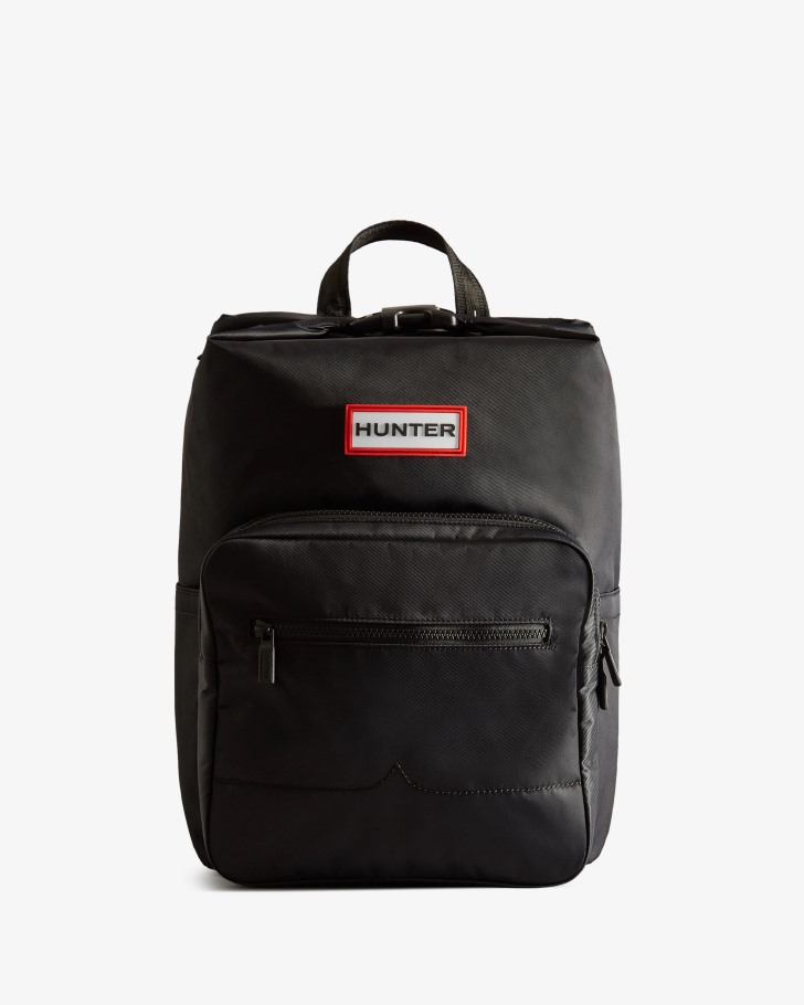 Hunter Nylon Pioneer Top Clip Backpack Black
