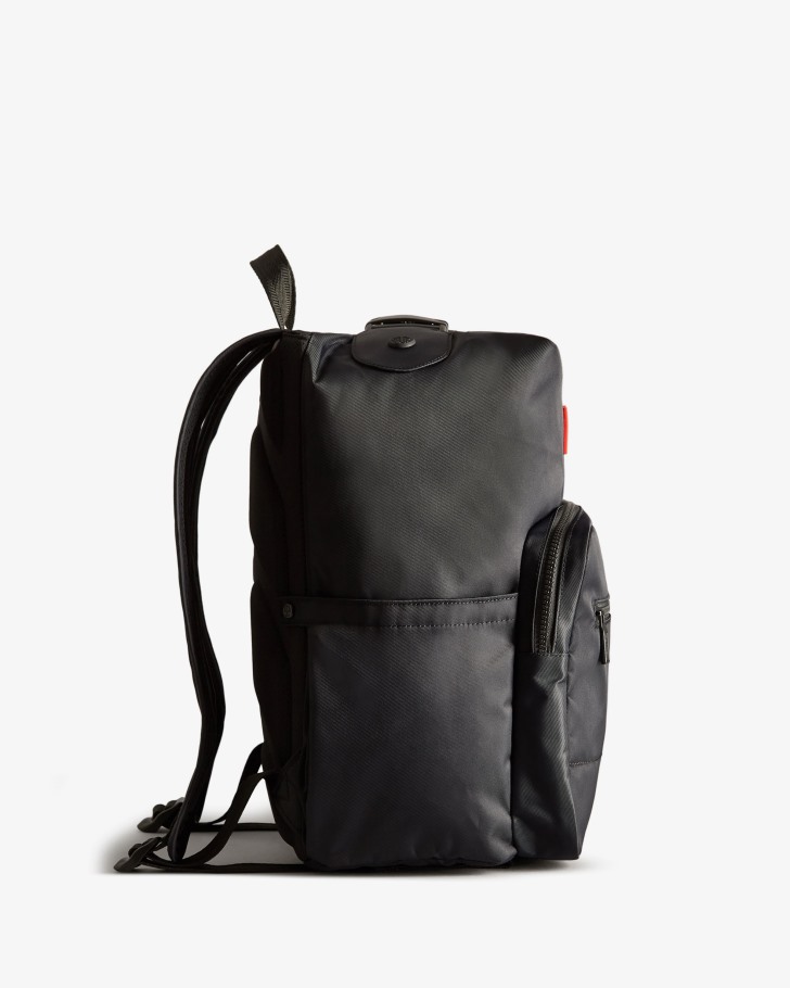 Hunter Nylon Pioneer Top Clip Backpack Black