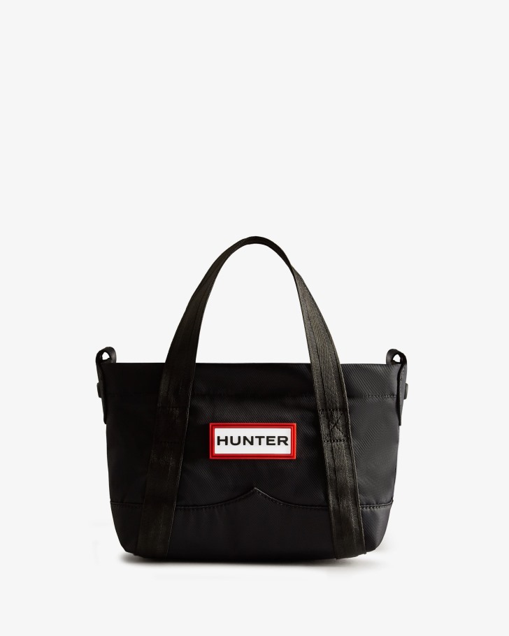 Hunter Nylon Mini Top Clip Tote Bag Black