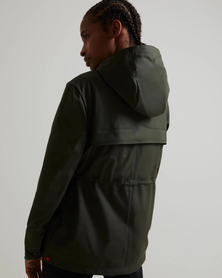 Hunter Women's Lightweight Waterproof Jacket Dark Olive
