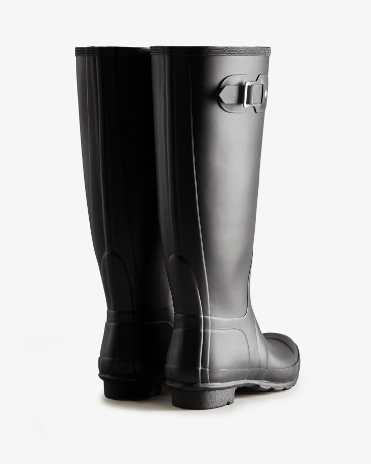 Hunter Women's Tall Wide Fit Rain Boots Black