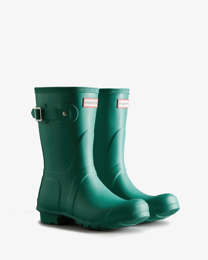 Hunter Women's Original Short Rain Boots Teal Thaw