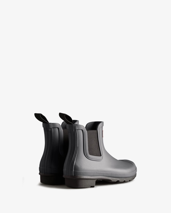 Hunter Women's Original Two Tone Chelsea Boots Black Ice-Black