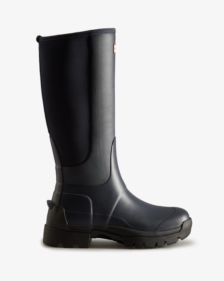 Hunter Women's Balmoral Field Hybrid Tall Rain Boots Navy
