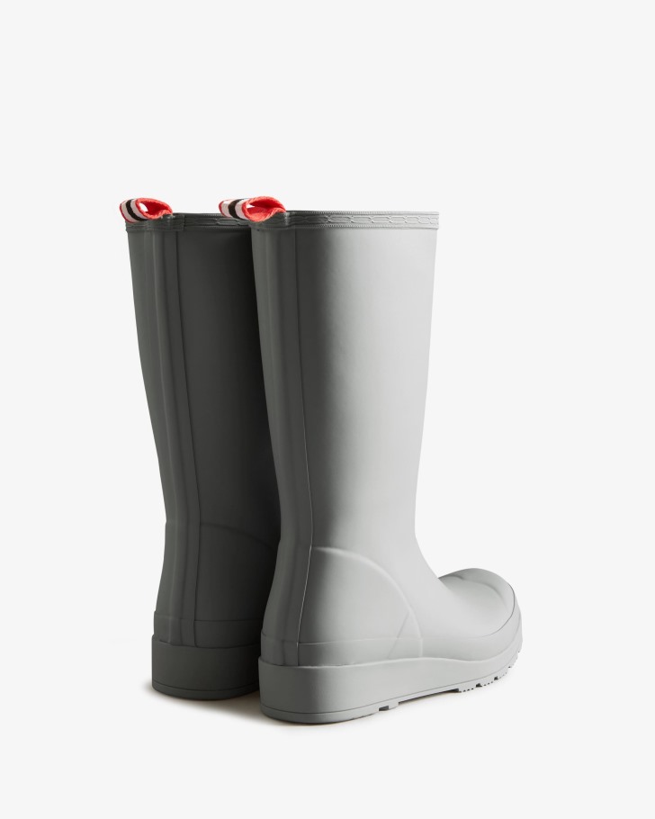 Hunter Women's Play Insulated Tall Rain Boots Tundra Grey