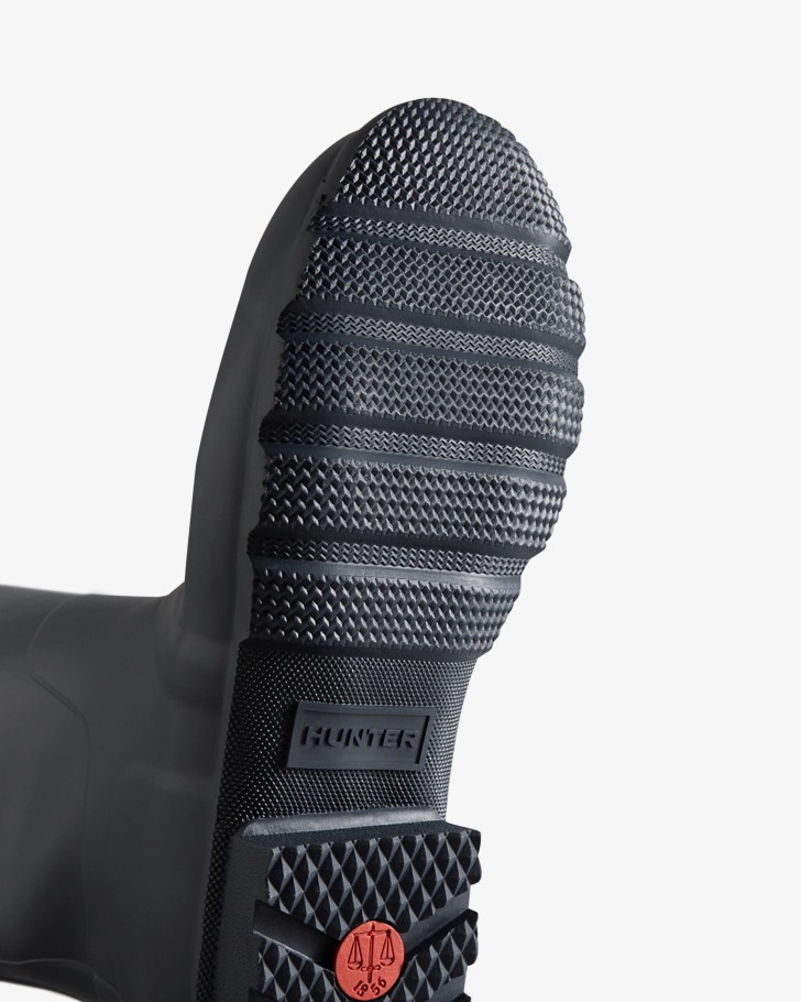 Hunter Men's Tall Side Adjustable Rain Boots Navy