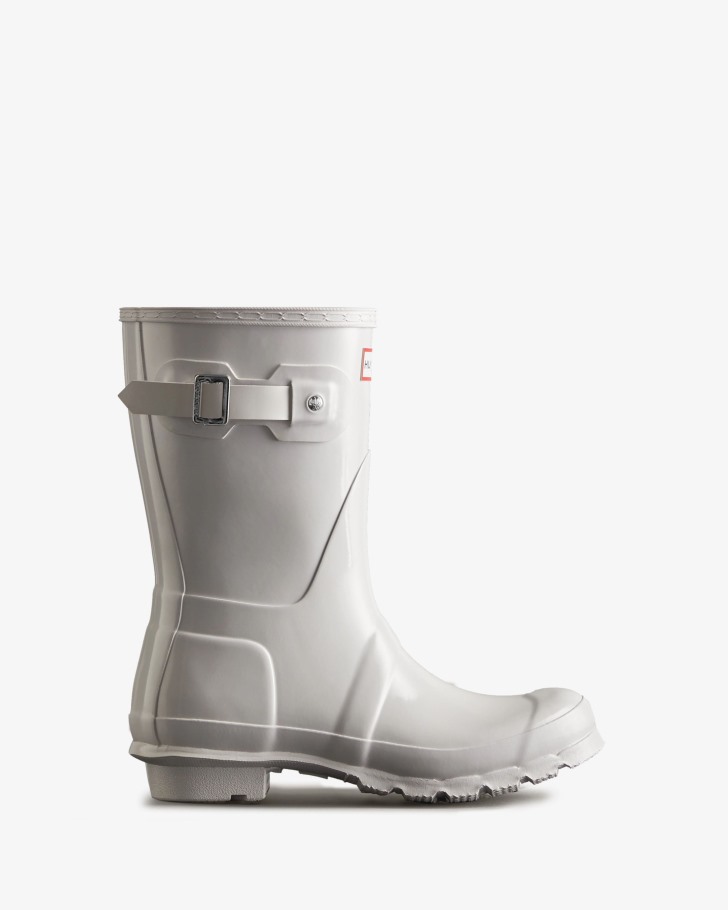 Hunter Women's Original Short Gloss Rain Boots White