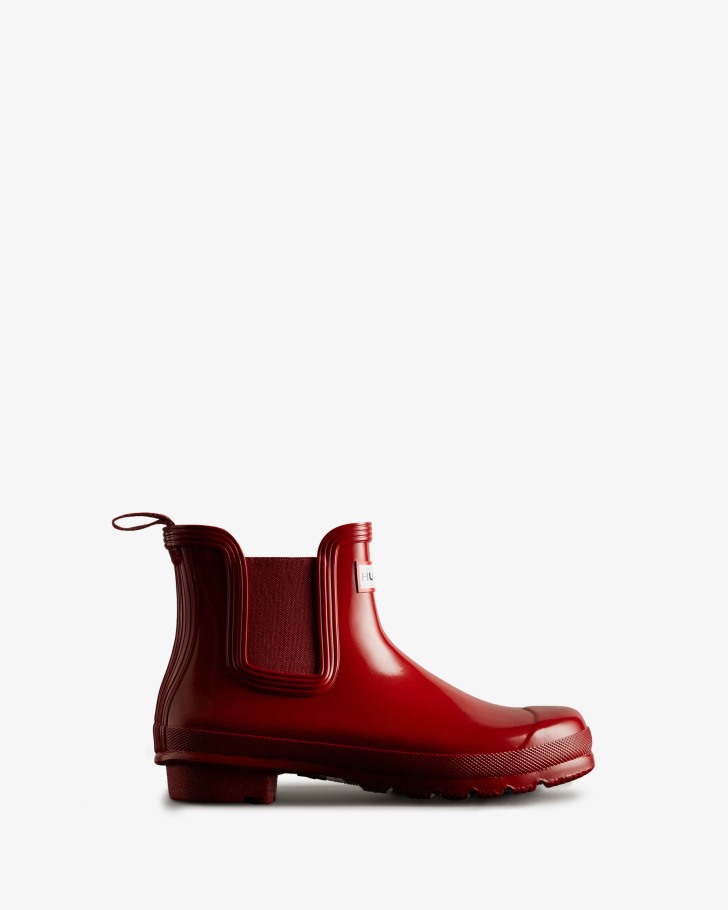 Hunter Women's Original Gloss Chelsea Boots Military Red