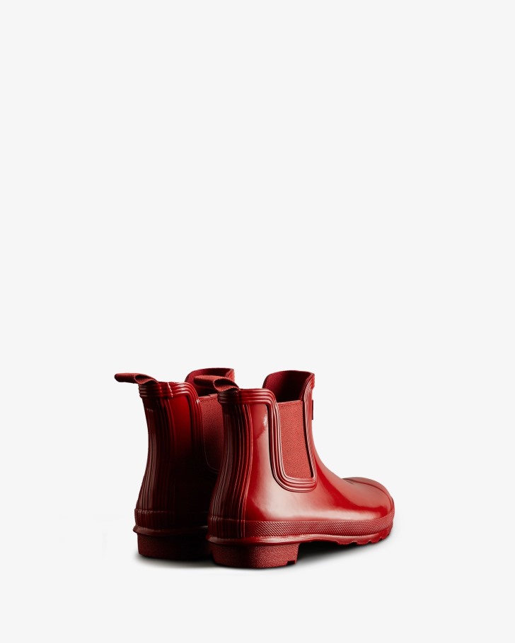 Hunter Women's Original Gloss Chelsea Boots Military Red
