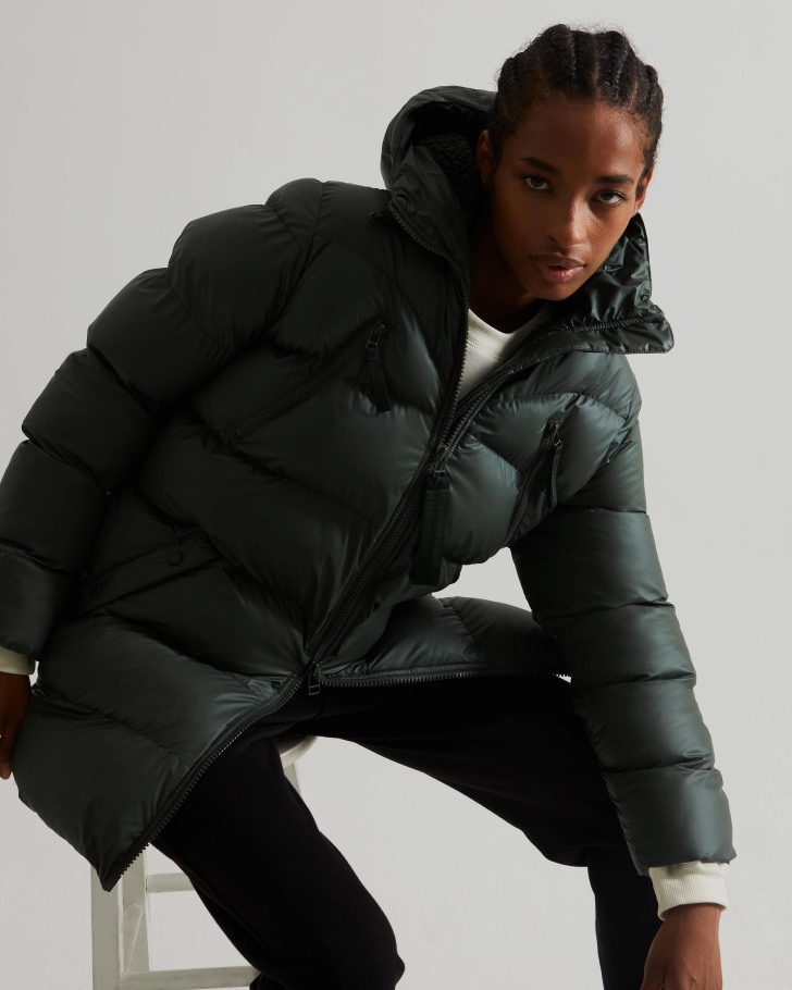 Hunter Women's Insulated Rubberized Puffer Jacket Arctic Moss Green