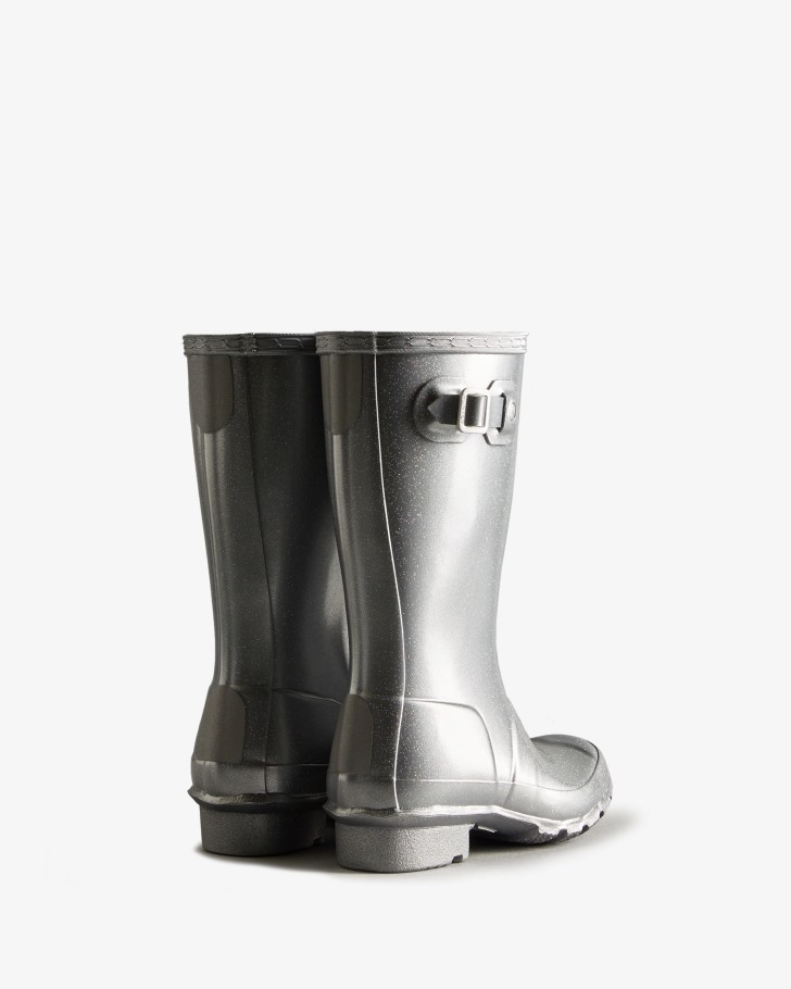 Hunter Big Kids (5-11 Years) Cosmic Rain Boots Silver