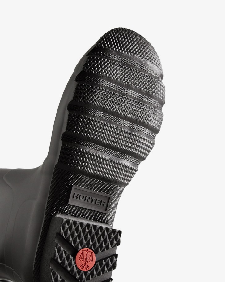 Hunter Men's Tall Side Adjustable Rain Boots Black