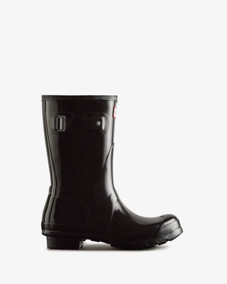 Hunter Women's Original Short Gloss Rain Boots Black