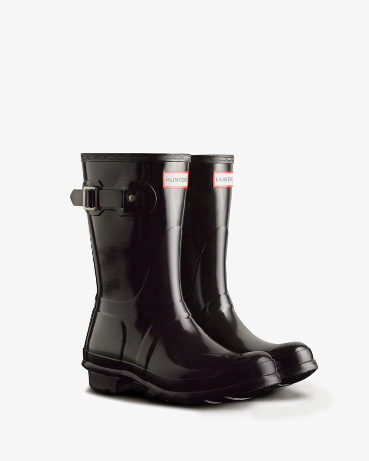 Hunter Women's Original Short Gloss Rain Boots Black