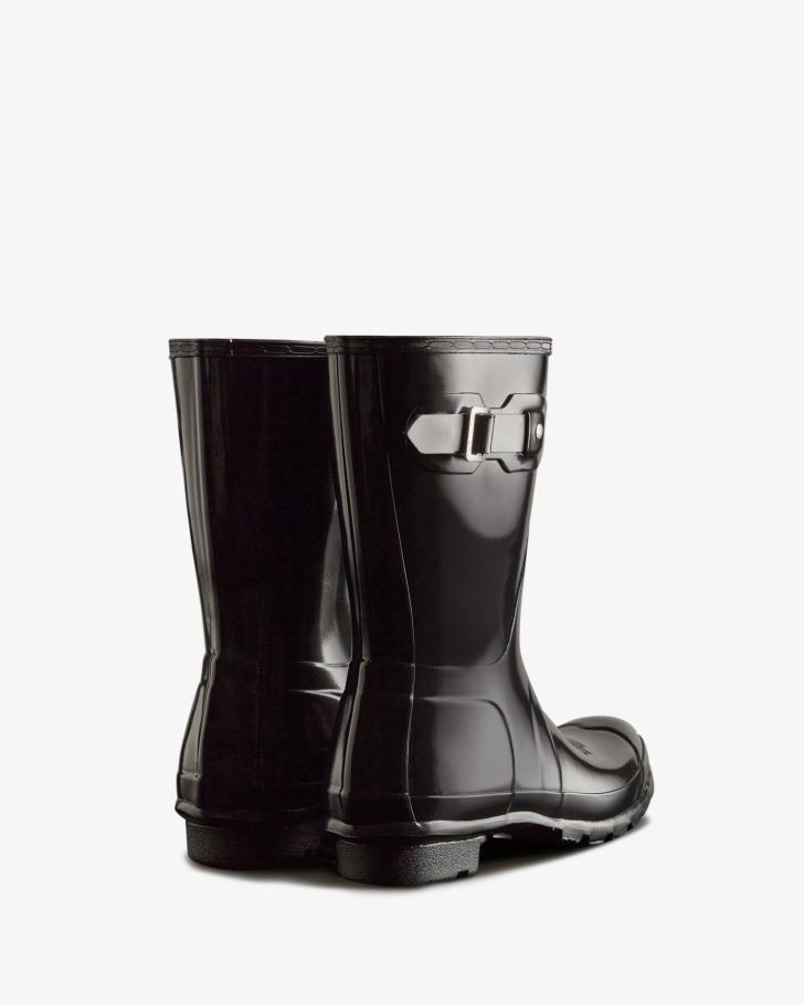 Hunter Women's Original Short Gloss Rain Boots Black
