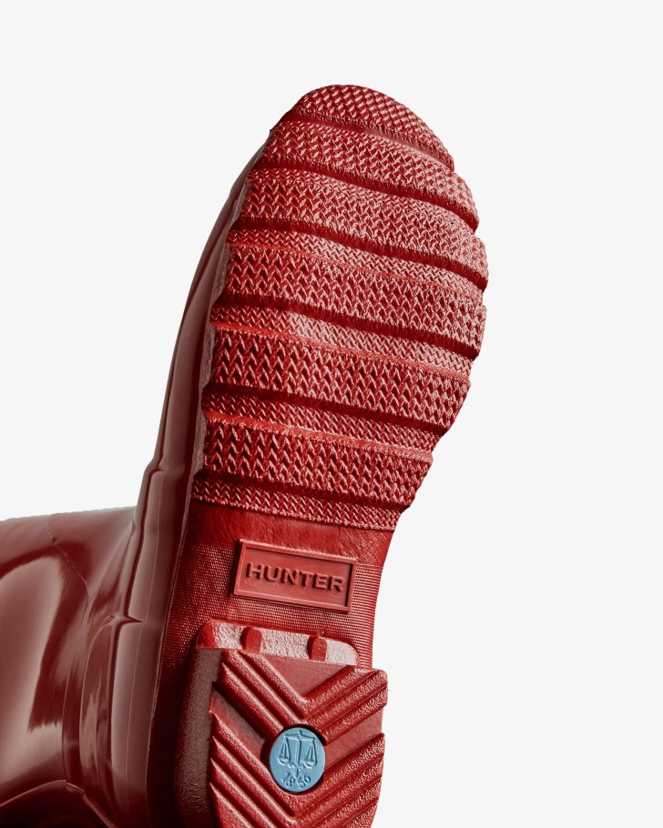 Hunter Women's Original Tall Gloss Rain Boots Military Red