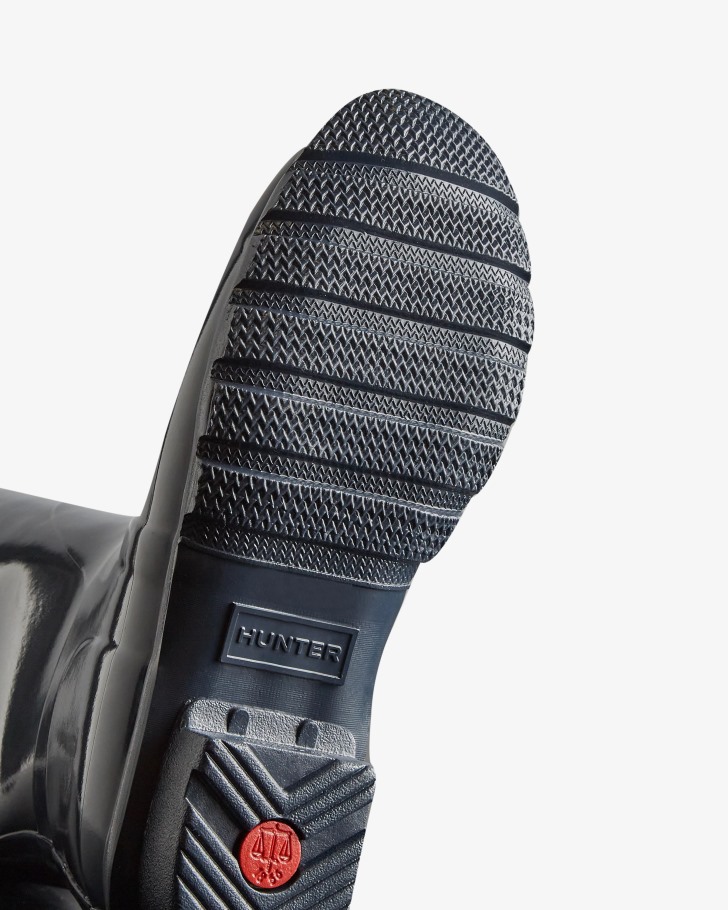 Hunter Women's Original Tall Gloss Rain Boots Navy