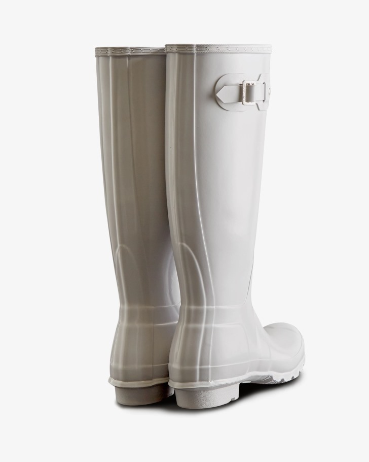 Hunter Women's Original Tall Gloss Rain Boots White