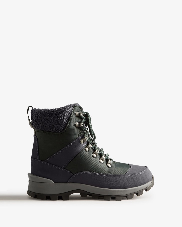 Hunter Women's Insulated Recycled Polyester Commando Boots Arctic Moss Green-Henson Navy