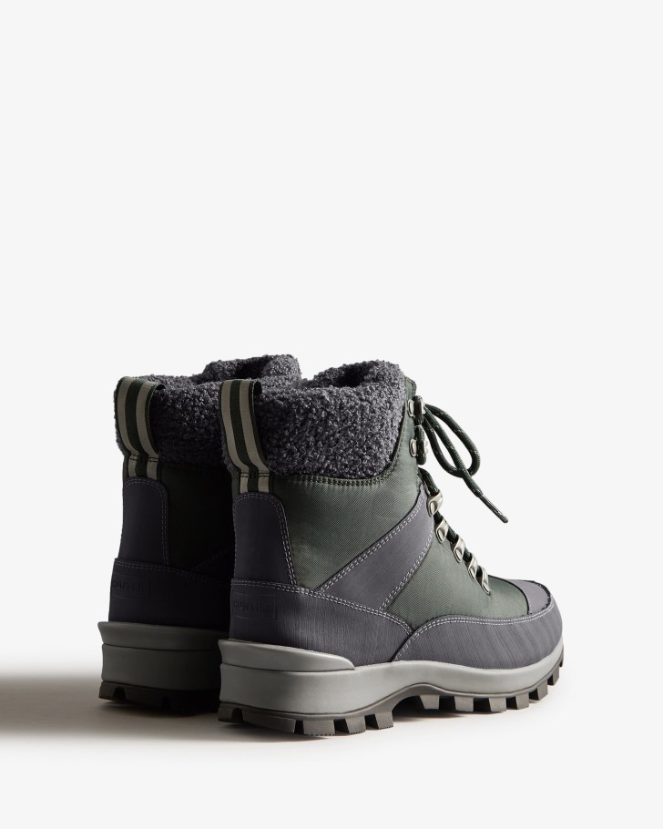 Hunter Women's Insulated Recycled Polyester Commando Boots Arctic Moss Green-Henson Navy