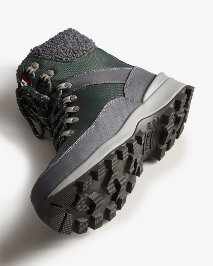 Hunter Women's Insulated Recycled Polyester Commando Boots Arctic Moss Green-Henson Navy