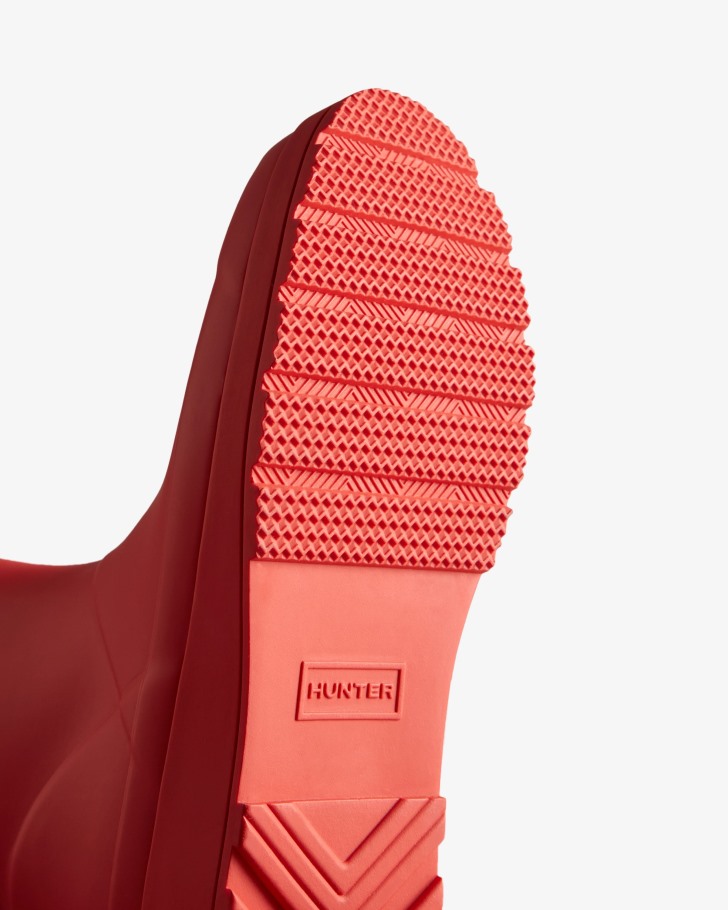 Hunter Women's Play Tall Rain Boots Logo Red