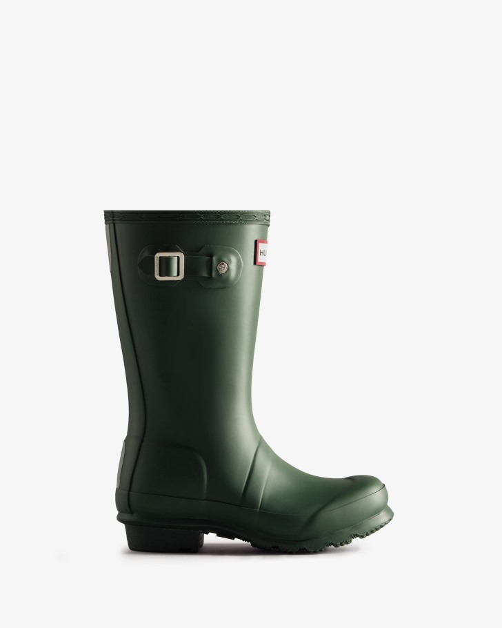 Hunter Original Big Kids (5-11 Years) Rain Boots Hunter Green