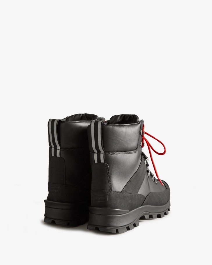 Hunter Men's Insulated Leather Commando Boots Black