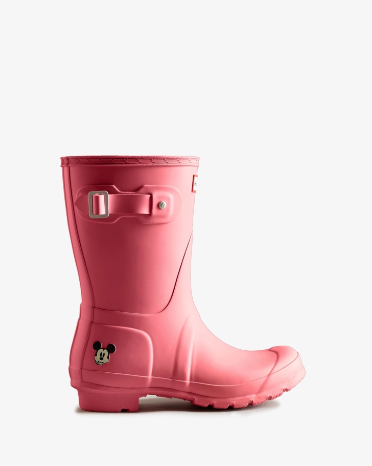 Hunter Women's Disney Short Rain Boots Pink Shiver