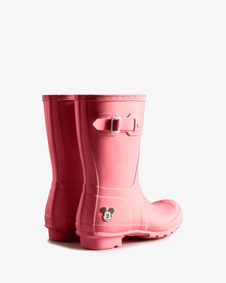 Hunter Women's Disney Short Rain Boots Pink Shiver