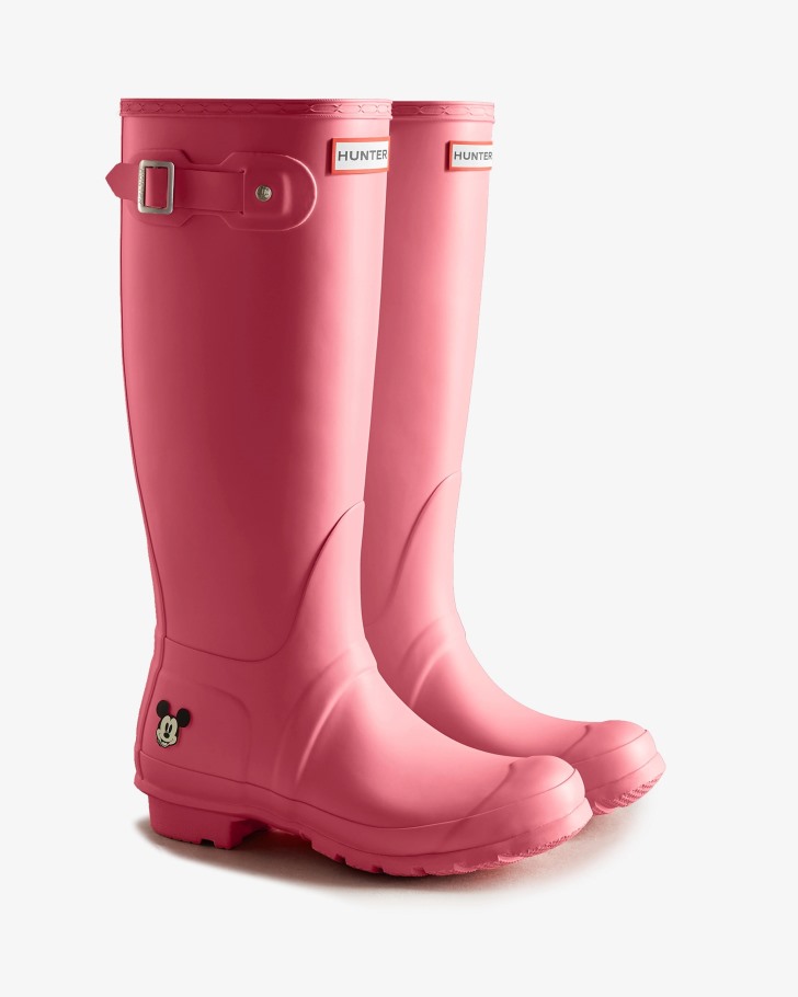 Hunter Women's Disney Tall Rain Boots Pink Shiver