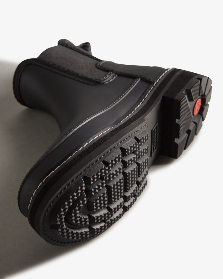 Hunter Women's Refined Stitch Detail Chelsea Boots Black