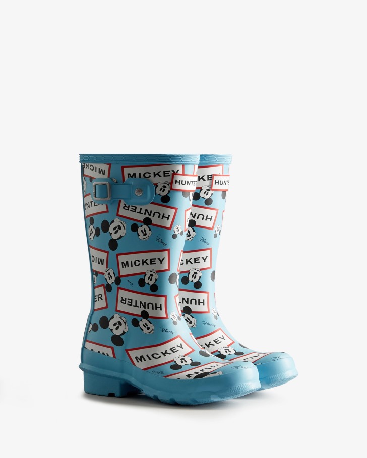 Hunter Big Kids (5-11 Years) Disney Rain Boots Borealis Blue