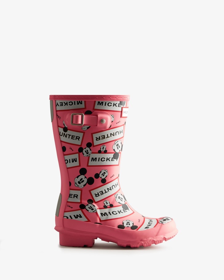 Hunter Big Kids (5-11 Years) Disney Rain Boots Pink Shiver