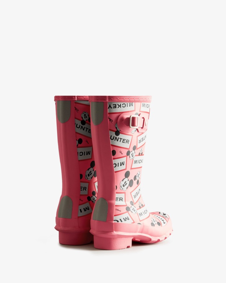 Hunter Big Kids (5-11 Years) Disney Rain Boots Pink Shiver