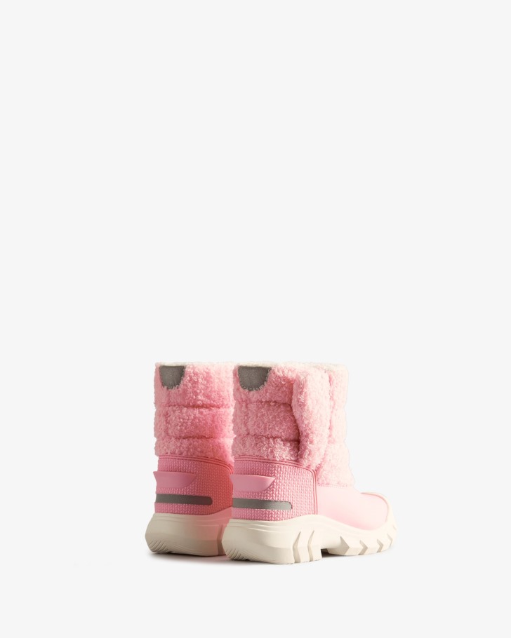 Hunter Little Kids (18 Months-6 Years) Insulated Vegan Shearling Snow Boots Blush Thaw Pink
