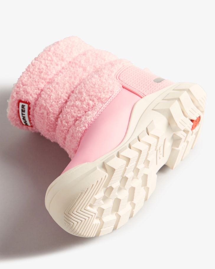 Hunter Little Kids (18 Months-6 Years) Insulated Vegan Shearling Snow Boots Blush Thaw Pink
