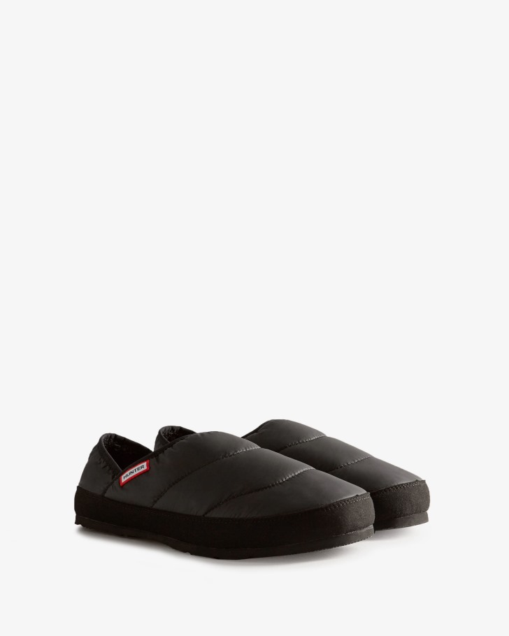 Hunter Men's Puffer Slipper Black